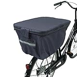 AETONYX 自転車後かごカバー 2段式 大容量 防水 撥水 止水ファスナー 後ろ カバー MY-170 (デニムネイビー)