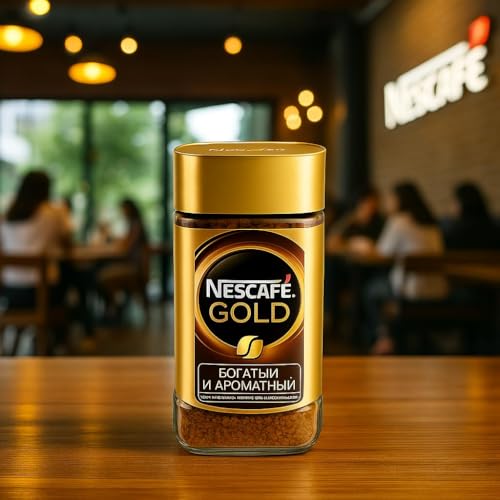 Image of NESCAFE Gold - Premium Instant Coffee (190g) By COUGAR | Rich Aroma & Smooth Taste with Golden Roasted Arabica | Instant Coffee Powder | Perfect for Hot Coffee & Cafe Style Drinks - (Imported)