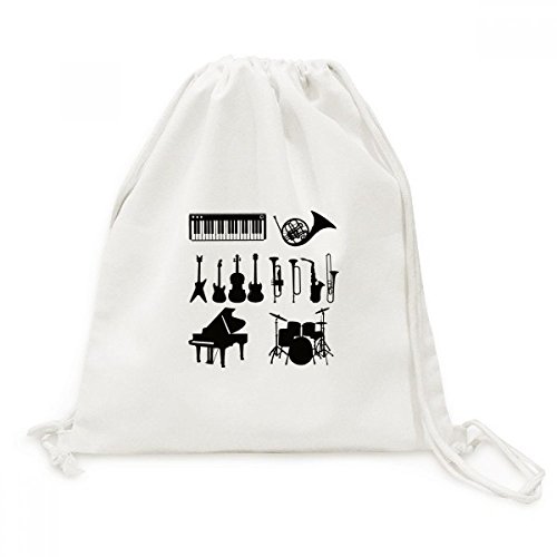 Sac cordon musique classique saxo en toile pour voyage et loisirs