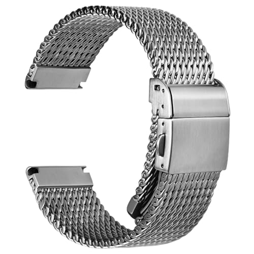 AEHON Correa de reloj de acero inoxidable 316L para correas de reloj tejidas milanesas de 20 mm, 21 mm y 22 mm(24mm)