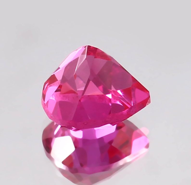 Saphir rose naturel en poire 8x8mm pour haute joaillerie unique DIY - 5