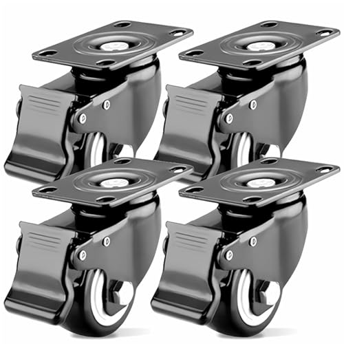 Roulettes pour armoire sans bruit, lot de 4 pivotantes à 360° pour réagencer vos pièces