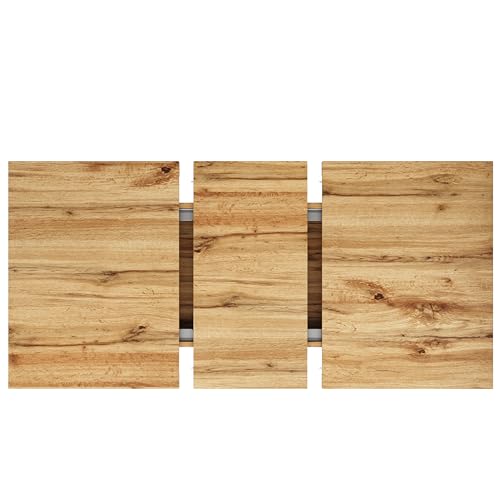 Gxffipw Expandable Dining Table with V-Shaped Legs for 4-6 Individuals, Stylish Kitchen Furniture, Wood Grain Finish, Black, 120-160x75x75.5 cm - Image 9