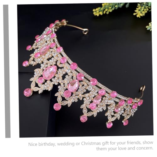 Tiara y rhinestone dorados para compromisos que soluciona tu look 2