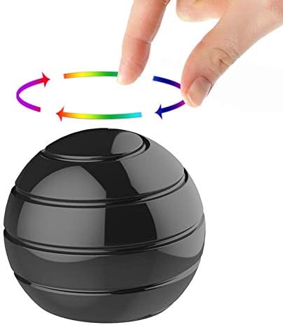 SULCMAG Fully Disassembled Desktop Ball Transfer Gyro Alloy Rotary Decompression Toy Pressure Reduction Educational Toys Stress Relief Toy Games for Adult and Children (Black)
