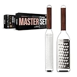Microplane Kitchen Grater Set (Zester & Extra coarse) for Citrus Fruits, Hard Cheese, Nutmeg, Potato, Zucchini and Carrot with Stainless Steel Blades - Made in USA