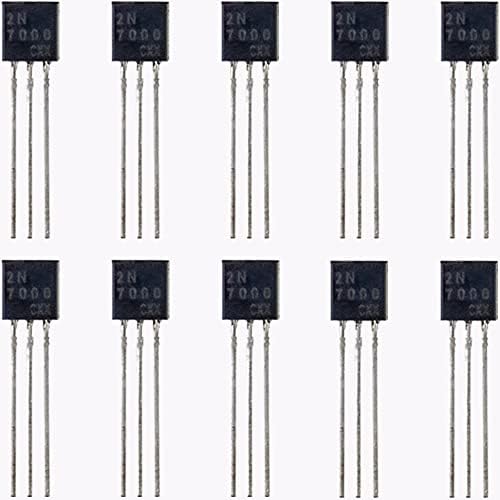 whiteeeen 2N7000 Sic Mosfet MOS N-Channel Transistor n-FET 200ma TO-92 (10pcs)