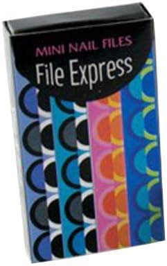 File Express Nail Filers w/Circle Designs in Assorted Colors 12 Pack