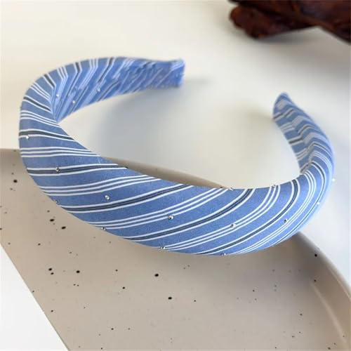 Azedssw Beach Striped Headband - Twill Fabric Sponge Hair Hoop