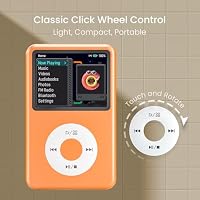 Innioasis Y1 MP3 Player - Zeitlose Klasse: 128 GB, Bluetooth, Video-Player, Hörbücher, FM-Radio und Touch Wheel-Steuerung（orange） – Ansicht 7