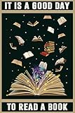 s Wall Art It'S A Good Day To Read A Book,Boho Decor Inspirational Quote Canvas Painting Wall Decor For Living Room,Classroom,Library,Bedroom,Kitchen,Office,Mural No Framed 12X16Inch