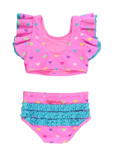 Image of RuffleButts Baby /Toddler Girls UPF50+ Waterfall Tankini Two Piece Swimsuit