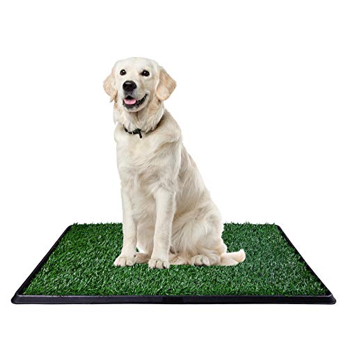 CHIFONG Dog Potty Pet Grass Pad 30 x 20 Dog Home Training Toilet Portable Relief System Grass Surface Dog Mat, Bite Resistant Turf Patch, Large Artificial Grass Turf Indoor Outdoor CHIFONG Dog Potty Pet Grass Pad 30" x 20" Dog Home Training Toilet Portable Relief System Grass Surface Dog Mat, Bite Resistant Turf Patch, Large Artificial Grass Turf Indoor Outdoor