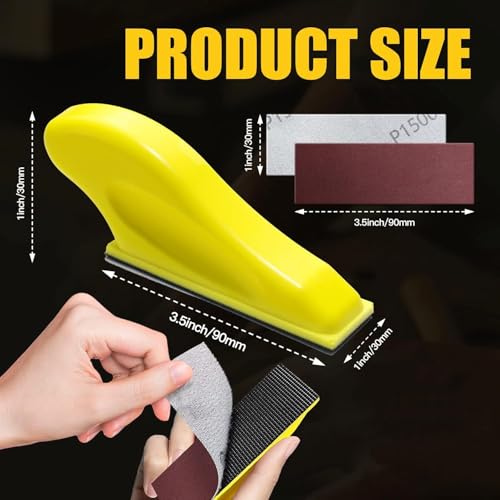 100 قطعة من ورق صنفرة صغير مستطيل مع قرص طحن يدوي، ورق صنفرة 60 120 240 400 600 800 1000 1200 1500 2000 حبيبة للحرف اليدوية والصقل والصقل من بيجثري