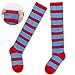 Sdfvsdg 2 Pairs Kids Striped Knee High Socks Novelty Striped Socks Athletic Thin Tube Socks for Boy Girl