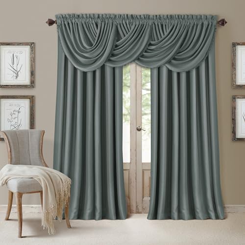 Threadmade All Seasons Blackout Window Curtain, Dusty Blue - 52" W x 108" L - image 8