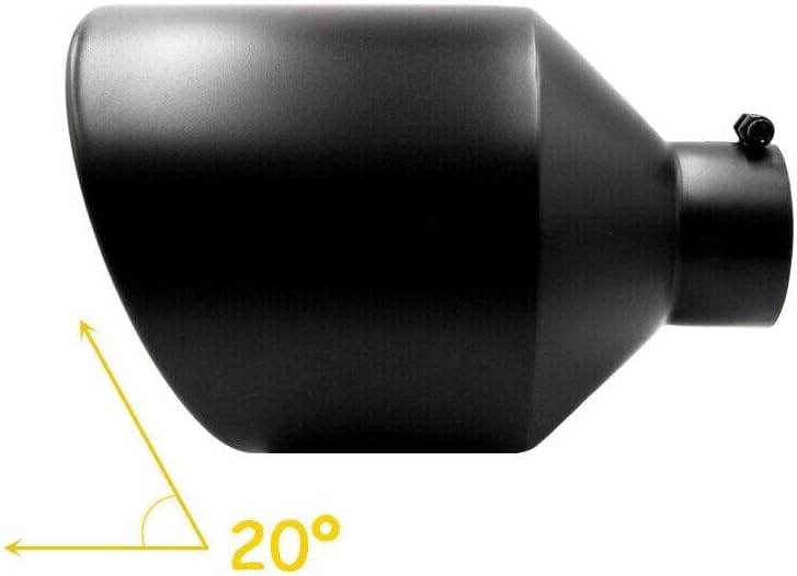 Miniatura 2 de RP Remarkable Power, Toma de 4 pulgadas, salida de 10 pulgadas, longitud total de 15 pulgadas, borde enrollado de acero inoxidable, punta de escape