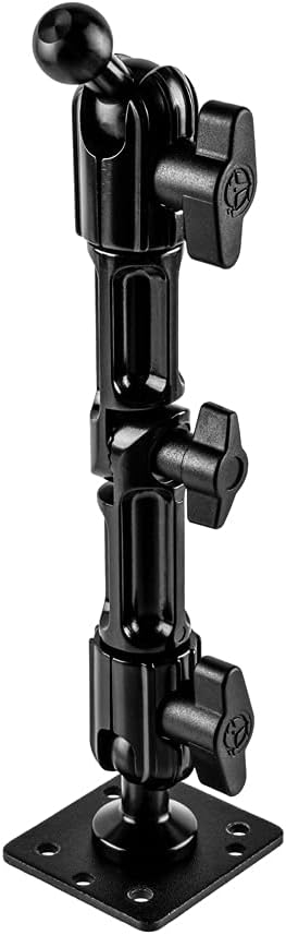 tackform amps drill base mount 7 modular arm 17mm ball compatible with garmin 20mm ball system all metal construction