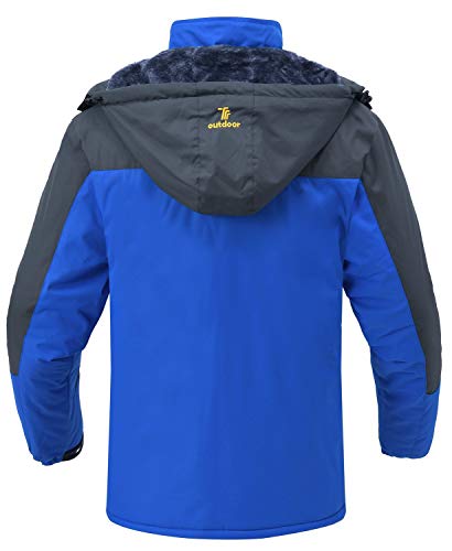 Rdruko Men's Winter Snow Jacket Coat Waterproof Windproof Insulated Ski Snowboard Fleece Jacket(Blue, Us Xl) #TOP1