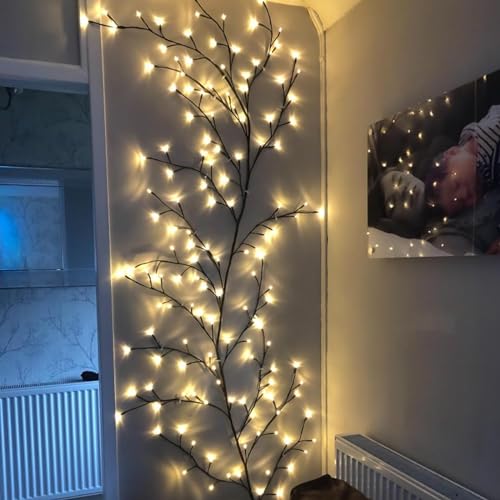 NEWNEN Willow Vine Twig Wall Lights: 144 LED Plug in Powered - Image 2