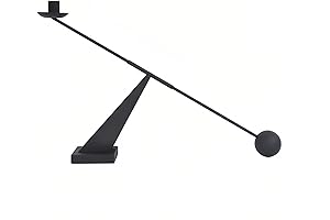 Geometric Black Metal Modern Candle Holders for Table Centerpiece