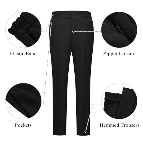 SUAURAIT Women's Business Suits for Work Professional 2 Piece Sets Pants Suits Slim Fit Casual Outfits Tuxedo for Office-Black-3XL by SUAURAIT - Used condition - Image 3