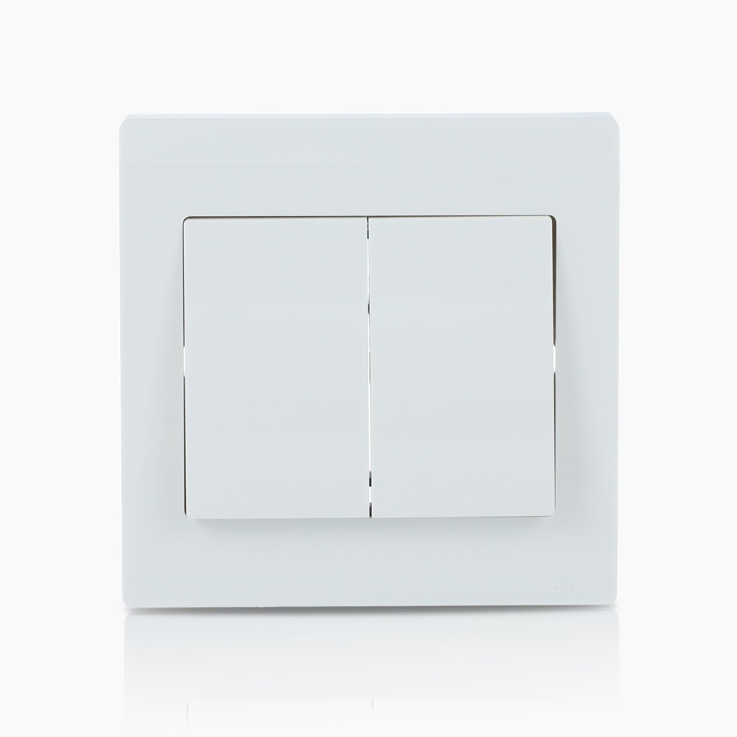 ABB Inora 2 Gang Light Switch β’ 2 Way Premium 10AX Switch β’ Single Pole β’ Timeless Design for Home and Business β’ White β’ Safe, Reliable, and Functional