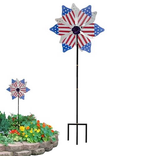 Tourbillons à vent de jardin avec piquet robuste et rotation fluide - 2