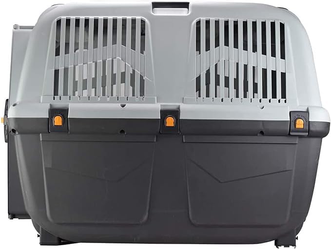 Transportbox für Hund oder Katze Skudo Iata, für den Transport im Auto zugelassen 7 grau