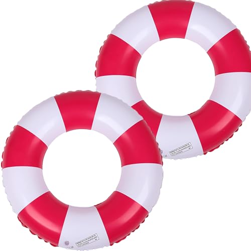 Anello di Nuoto Gonfiabile Salvagente Adulto, Strisce retro PVC gonfiabile