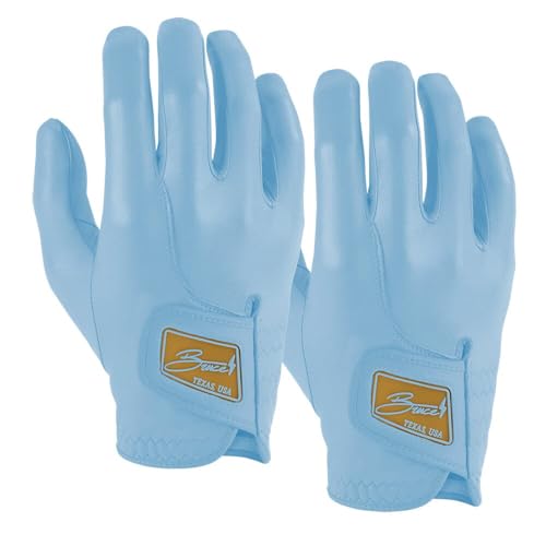 BRUCE BOLT Original Series Golf Gloves, Right Hand - Baby Blue Cadet Medium (2-Pack)