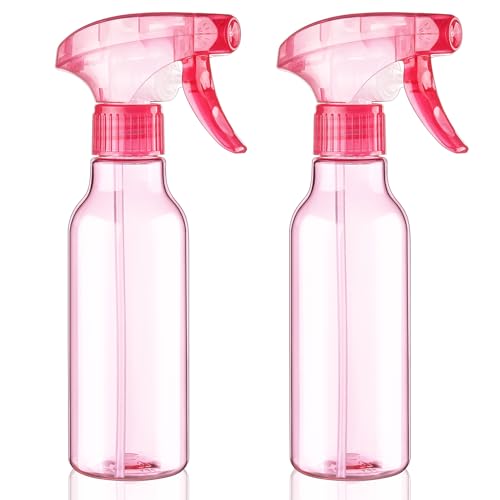 Cosywell Plastic Spray Bottles 8.8oz/260ml 2 Pack Empty Spray Bottle for Cleaning Mist/Stream Refillable Container Water Spraying Bottle for Cooking Hair Care Essential Oils(Pink)