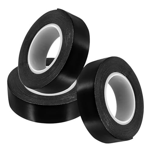 LOPUNER Cinta Aislante Eléctrica de Caucho Negro 3 Rollos Portátil Resistente al Desgaste Agua para Aislamiento, Reparación de Tuberías y Cableado Doméstico Industrial