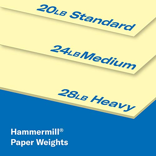 Image of Hammermill Colored Paper, 20 lb Canary Printer Paper, 8.5 x 11-1 Pallet, 40 Cases (200,000 Sheets) - Made in the USA, Pastel Paper, 103341P
