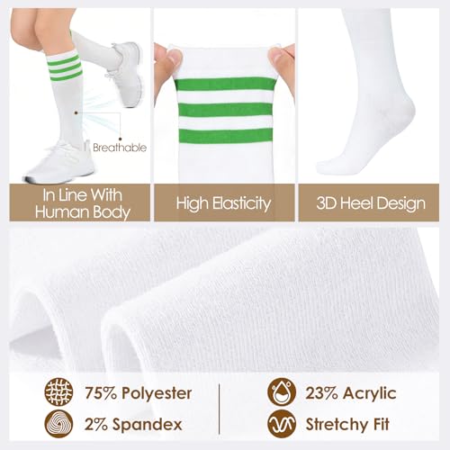 Image of American Trends Womens Athletic Knee High Socks Outdoor Sport Thigh High Stockings Casual Stripes Tube Socks