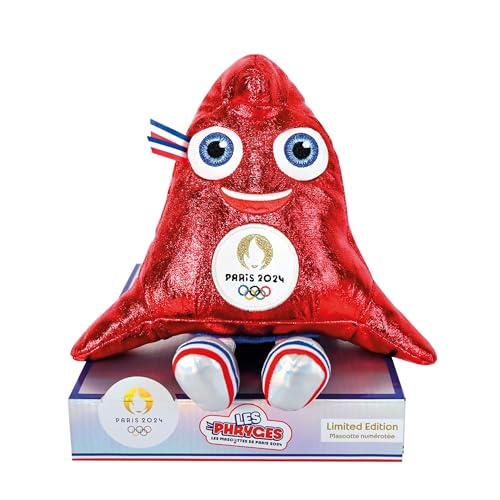 Doudou et Compagnie - Peluche Mascotte Officielle JO Olympiques - Edition Limtée à 2024 Peluches - Fabriquée en France - 29 cm - Jeux Olympiques Paris 2024 - Peluche Phryge - JO2428