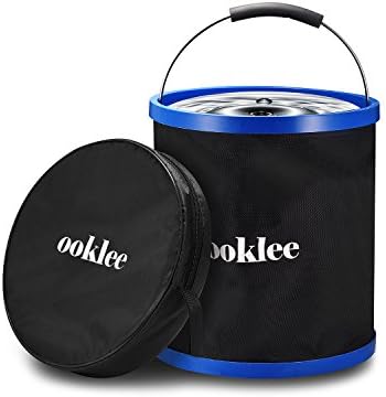OOKLEE 12L/3.2Gal Collapsible Bucket ,Portable Pail ,Foldable Barrel for Car washing Camping Fishing Hiking Trekking Picnic BBQ and Beach Rinsing