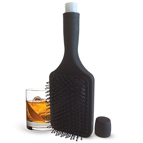 Smuggle Your Booze SYB-Bürste, 170 ml Haarbürste, versteckter Flachmann und Trichter, Schwarz