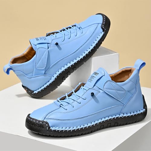 Image of Womens Casual Shoes Ankle Chukka Boots Slip On Breathable Loafers Handmade Fashion Sneakers Mid top Walking Driving Flats Shoes