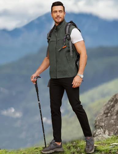 Image of Gihuo Mens Vest Casual Lightweight Vests Summer Sleeveless Jackets for Travel Hiking Fishing