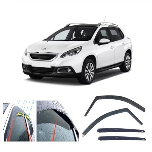 Déflecteurs d'air pour Peugeot 2008 A94 | Kit de 4 visières de vitre 2010-2018
