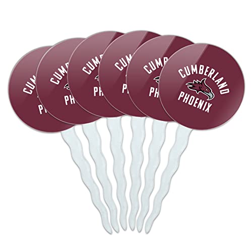 Cumberland University Phoenix Logo Cupcake Picks Toppers Decoration Set of