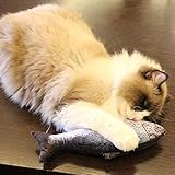 Cozlly 5 Stück Katzenspielzeug Fisch mit Katzenminze, 20CM Plüsch Fischspielzeug, Katzenminze Kissen, Spielzeug Katze, Katze Interaktive Spielzeug für Haustiere