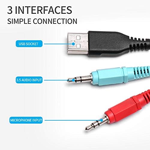 USB Powered Computer Stereo Speaker, Portable Mini Sound Bar for Desktop Computer, Windows PCs, Laptop - Black (USB)