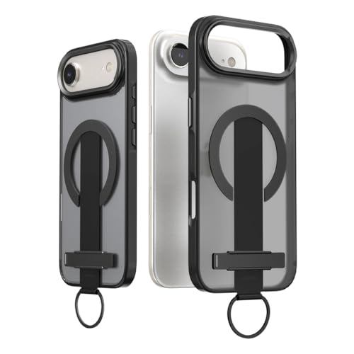araree iPhone Air �p �P�[�X 3in1 ���@�\ MagSafe�Ή� [ �O���b�v �X�^���h D�����O MIL�K�i�ϏՌ� �G�A�L���b�v�\�� ���ϋv�f�� �����݌v ] DUPLE M GRIP �u���b�N AR27994i17A �y�������K�i�z