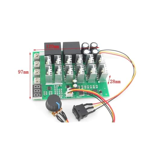 Controlador de velocidad de motor CC con inversión de giro y pantalla digital de 60A 5