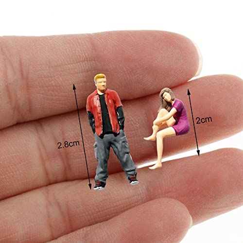 Figura de personaje 1:64, 2.8 cm, color rojo miniatura 3