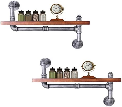 DIY Open Bookshelf,Hung Bracket,Storage Shelving industrial pipe wall floating shelf book shelf (24")