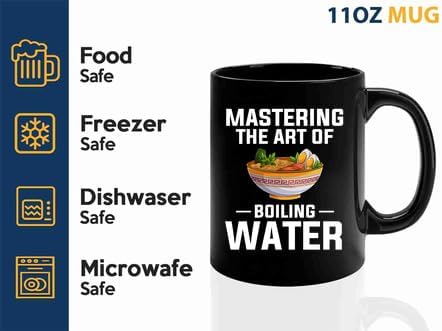 Ramen Coffee Mug 11oz Black -Mastering the art - Food Lovers chicken pumpkin vegan pantry spicy noodles image 4