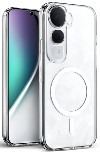 Image of AEETZ Clear Back Case for Vivo Y400 Pro 5g, Hard PC Shockproof Transparent Back Cover Case Compatible with Mag-Safe, Anti-Yellowing (Vivo Y400 Pro 5g)